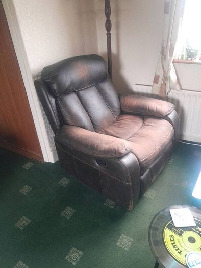 2 seater leather couch