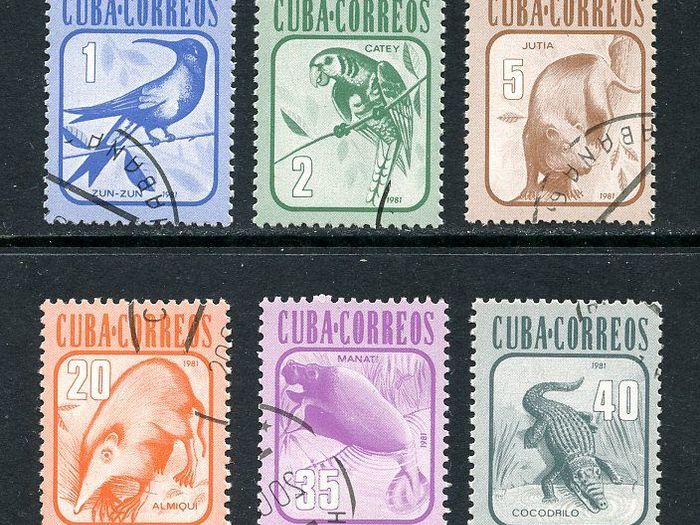 Cuba 1981 - Complete Set of Wildlife Stamps - Cancelled to Order