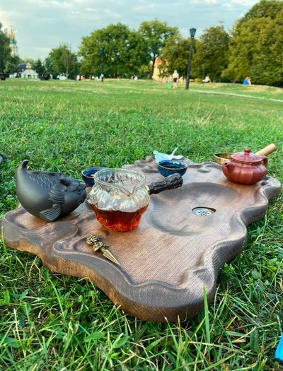 Elegant Wooden Tea Table for Chinese Tea Ceremony