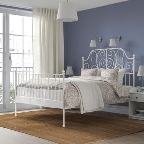 Ikea LEIRVIK Bed Frame 160 x 200 cm White