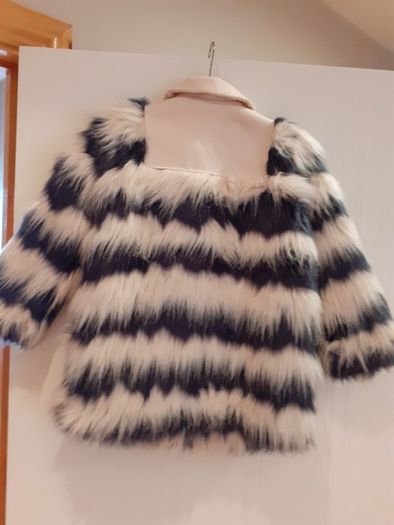 Billie blush designer Faux fur jacket