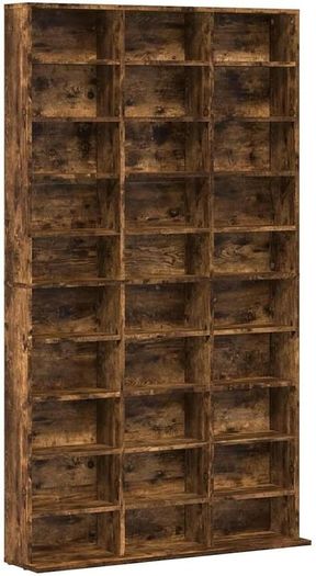 Cabinet Storage Unit Office Bedroom Furniture Interior Smoked Oak 102 x 23 x 177.5 cm Engineered Wood