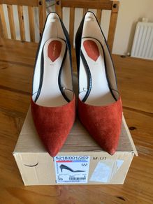 Zara Leather Suede Stiletto Shoes