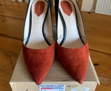 Zara Leather Suede Stiletto Shoes
