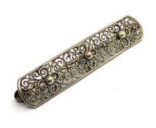 Antique 835 Silver Filigree Brooch