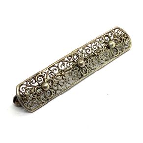 Antique 835 Silver Filigree Brooch