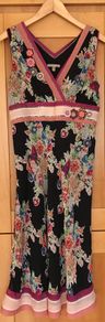 Ladies Black Floral Silk Dress by Nocturne