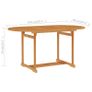 Garden Table 150x90x75 cm Solid Teak Wood Image 6