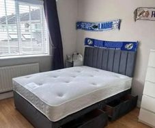 New Stylish single ,Double 4ft, 4ft6, King 5ft And 6ft Superking Sizes Divan Beds Instock. Drawers And Optional Tufted Mattresses Available. Free Delivery