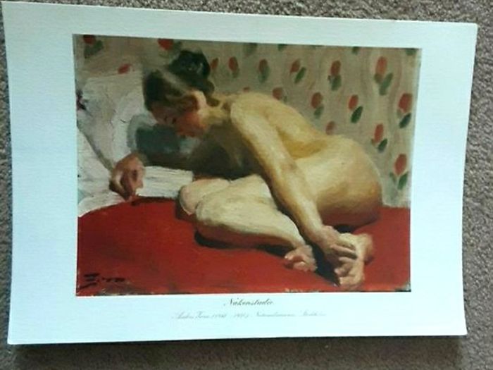 Andres Leonard Zorn Study of Nude National Museum Stockholm Print