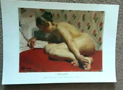 Andres Leonard Zorn Study of Nude National Museum Stockholm Print