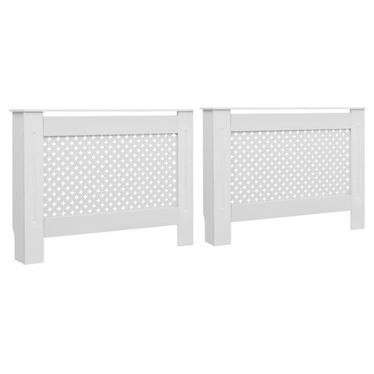 Radiator Covers 2 pcs White 112x19x81.5 cm MDF