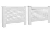 Radiator Covers 2 pcs White 112x19x81.5 cm MDF