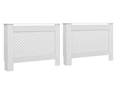 Radiator Covers 2 pcs White 112x19x81.5 cm MDF
