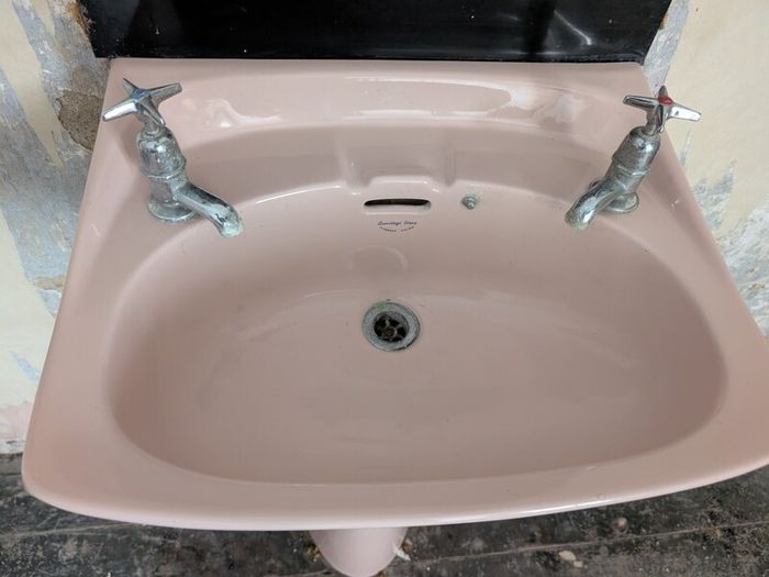 pink vintage armitage shanks sink