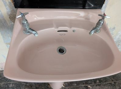 pink vintage armitage shanks sink