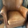 Petite leather Club Chair Image 2
