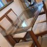 Dining table and 6 chairs with coffee table and side table Image 2