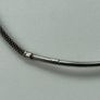 Vintage Modernist Sterling Silver Snowflake Obsidian Disk Pendant Necklace 925 Image 2