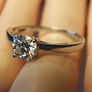 Swarovski Zirconia Petite Solitaire Silver Ring Image 10