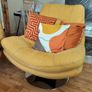 2 Yellow Swivel Armchairs Image 3