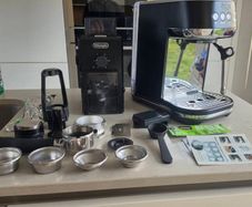 Premium Coffee Setup: Sage Bambino Plus & De'Longhi Grinder + Essential Barista Accessories