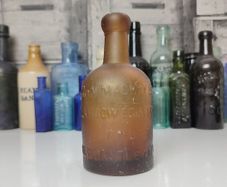 413 - Antique John Mackay Glasgow Collectible Decorative Bottle