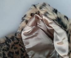 Fur hat new leopard print adult