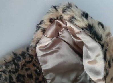 Fur hat new leopard print adult
