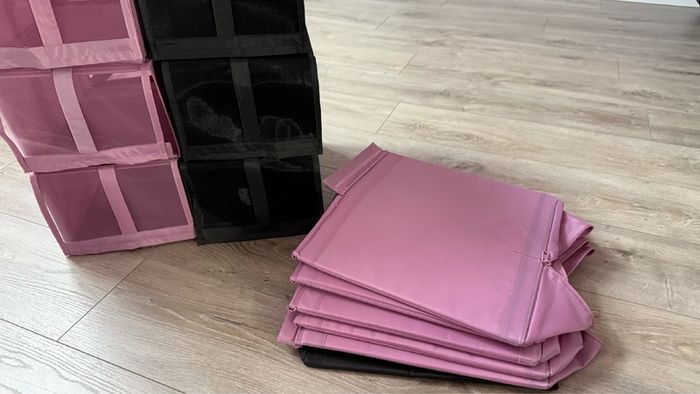 12 foldable shoe storage boxes