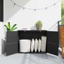 Garden Storage Cabinet Black 100x55.5x80 cm Poly Rattan Image 3