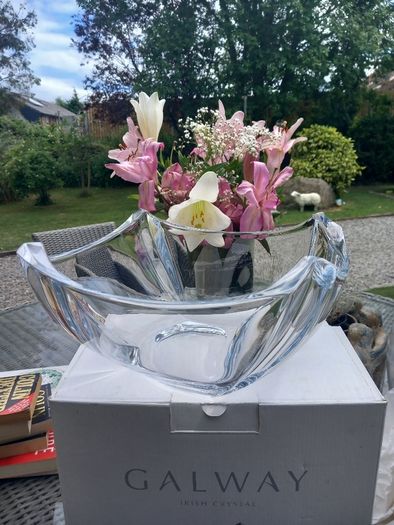 Galway Crystal 10 inch new bowl, box, D18
