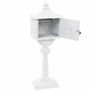 Pedestal Letterbox Aluminium Vintage Style Rustproof White Image 9