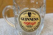 Guinness "thumbprint" dimpled tankard mug featuring the iconic "Extra Stout" label