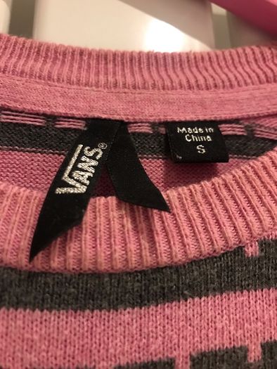 VANS Soft pink/grey striped jumper (Uk10)