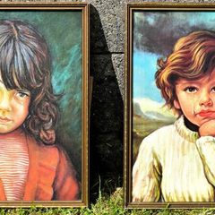 Crying Boy & Girl Canvas Prints