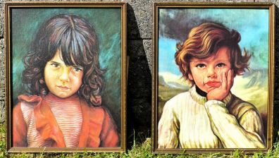Crying Boy & Girl Canvas Prints