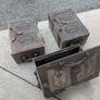 3x Antique Victorian Cast Iron Strong Boxes (c.1850) Heavy Duty and Rare Image 6
