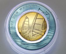 Germany 10 Euro Base Metals (Polymer Ring) Uncirculated Coin 2021 - On the Water (D) - Air Moves