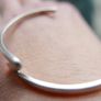 Vintage Sterling Silver 925 Wave Cuff Bangle Hallmarked 10,3g Image 6