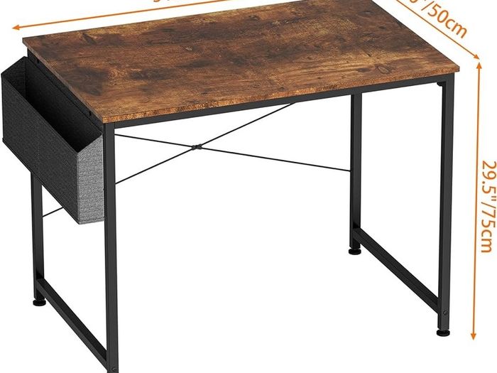 SPRING SALE | Writing Computer Desk, Office Work Desk for student and worker, Laptop Table with Storage Bag and Headphone Hook,Modern Simple Style Desks for Bedroom, Home, Office(80x50x75cm)