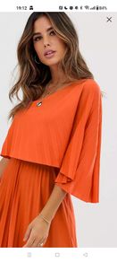 asos maxi one shoulder orange dress uk6