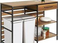 main image for ad Vintage Panel style table with drawer and shelves console table desk