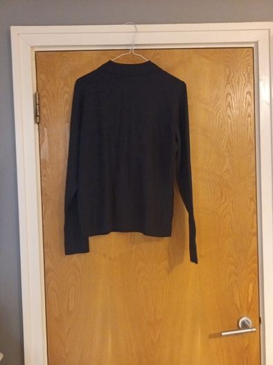 Gallery  Iris Black Button CollarJumper.  S.M - 12-14.    B.N.W.T