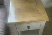 Pair of Solid Oak &amp; Painted Side / Lamp Tables