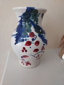 Beautiful  Liberty Pots Dublin Pottery Blue Coloured Vase