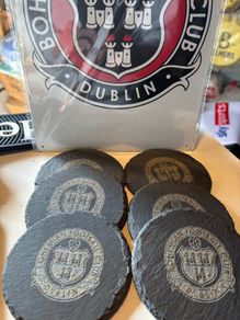 Bohs fc black slate coasters
