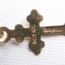 9K Yellow Gold 375 small Cross Crucifix Charm Necklace Pendant 0,17g Image 2