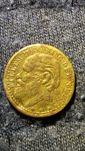 1 gulden william III koning der ner speelmunt Play coin Token