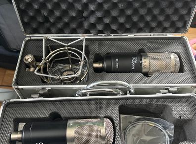 the t.bone SC-1100 Studio Condenser Microphones (Pair) w/ Flight Case